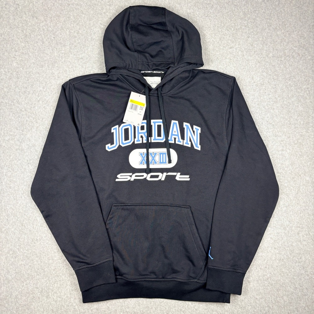 Jordan Sport Hoodie Dri-FIT Mens Size Small Black Graphic Sweatshirt FV8626-011